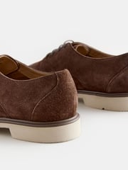 Brown Suede Derby Shoes - Image 5 of 6