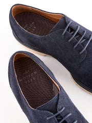 Navy Blue Suede Derby Shoes - Image 6 of 7