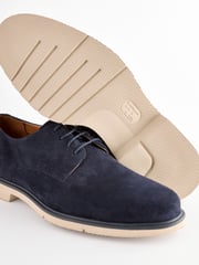 Navy Blue Suede Derby Shoes - Image 7 of 7