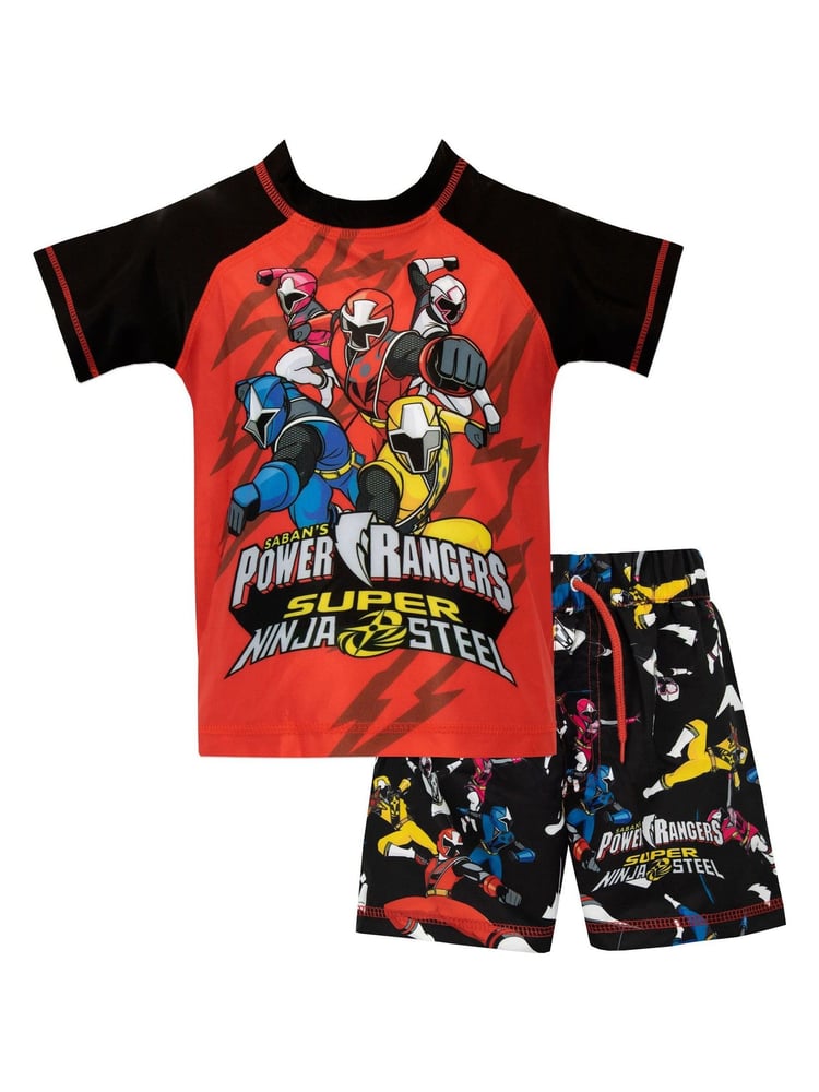 Character Red/Black Power Rangers Shorts and Top Top & Shorts Set - Image 1 of 4 Character Red/Black Power Rangers Shorts and Top Top & Shorts Set - Image 1 of 4