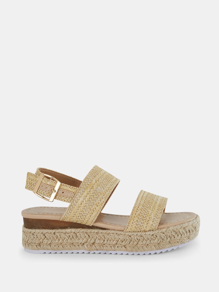 Novo Natural Regular Fit Sadie Espadrille Double Strap Sandals - Image 2 of 6