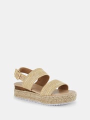 Novo Natural Wide Fit Sadie Espadrille Double Strap Sandals - Image 3 of 6