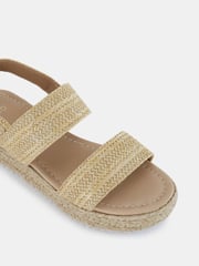 Novo Natural Wide Fit Sadie Espadrille Double Strap Sandals - Image 4 of 6