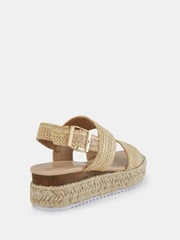 Novo Natural Wide Fit Sadie Espadrille Double Strap Sandals - Image 6 of 6