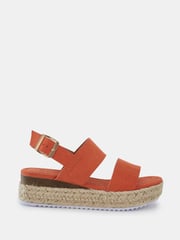 Novo Orange Wide Fit Sadie Espadrille Double Strap Sandals - Image 2 of 6