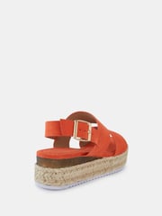 Novo Orange Wide Fit Sadie Espadrille Double Strap Sandals - Image 6 of 6
