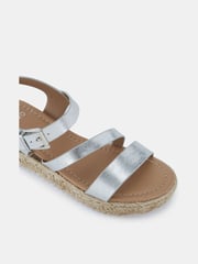 Novo Silver Wide Fit SIMBA Espadrille Strappy Sandals - Image 4 of 6