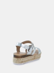 Novo Silver Wide Fit SIMBA Espadrille Strappy Sandals - Image 6 of 6