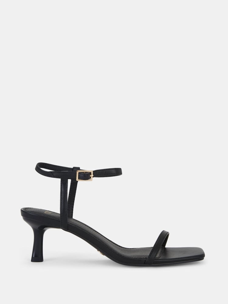 Novo Black Wide Fit Undercover Low Heel Two Part Sandals - Image 2 of 6