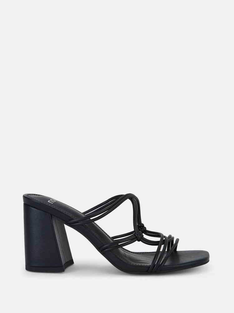 Novo Black Regular Fit Luckie Block Heel Mules - Image 2 of 6 Novo Black Regular Fit Luckie Block Heel Mules - Image 2 of 6