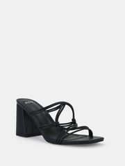 Novo Black Regular Fit Luckie Block Heel Mules - Image 3 of 6