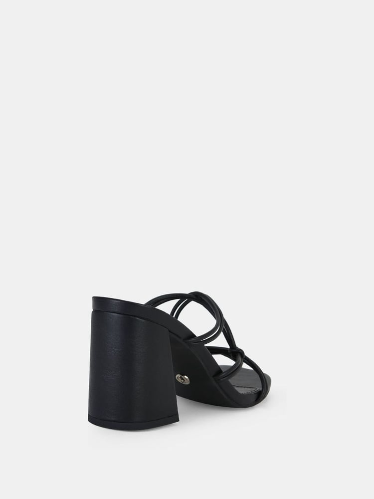 Novo Black Regular Fit Luckie Block Heel Mules - Image 6 of 6 Novo Black Regular Fit Luckie Block Heel Mules - Image 6 of 6
