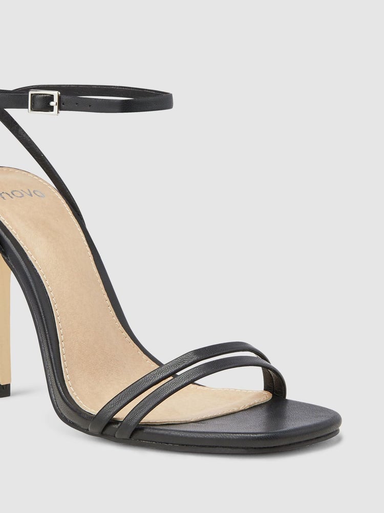 Novo Black Wide Fit McKenna Strappy Heeled Sandals - Image 4 of 4