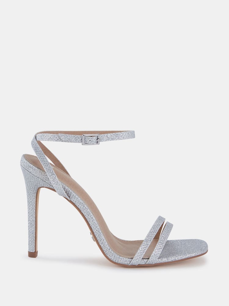 Novo Silver Wide Fit McKenna Strappy Heeled Sandals - Image 2 of 6 Novo Silver Wide Fit McKenna Strappy Heeled Sandals - Image 2 of 6