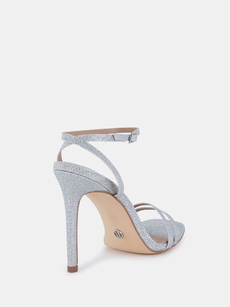Novo Silver Wide Fit McKenna Strappy Heeled Sandals - Image 6 of 6 Novo Silver Wide Fit McKenna Strappy Heeled Sandals - Image 6 of 6