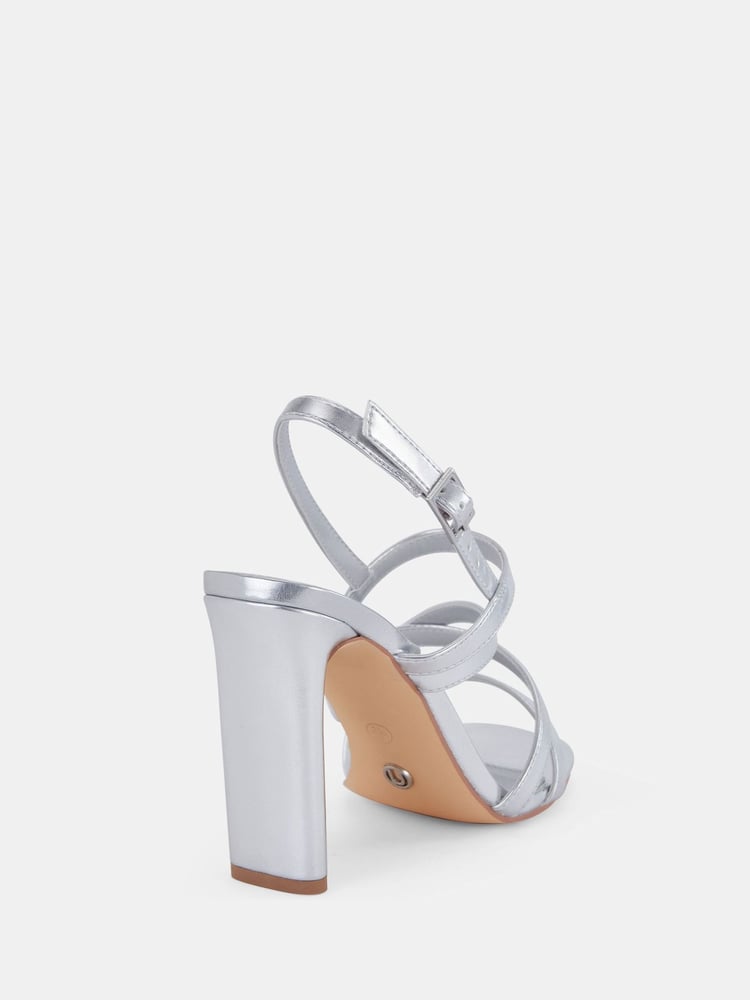 Novo Silver Standard Fit Mimosa Strappy Block Heels - Image 6 of 6 Novo Silver Standard Fit Mimosa Strappy Block Heels - Image 6 of 6
