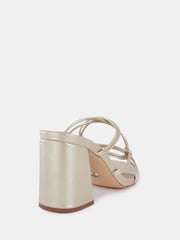 Novo Dark Gold Regular Fit Luckie Block Heel Mules - Image 6 of 6