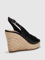 Novo Black Regular Fit Ocean Slingback Espadrille Wedge - Image 3 of 4