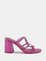 Novo Pink Regular Fit Luckie Block Heel Mules - Image 2 of 6