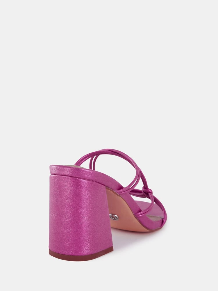 Novo Pink Regular Fit Luckie Block Heel Mules - Image 6 of 6 Novo Pink Regular Fit Luckie Block Heel Mules - Image 6 of 6