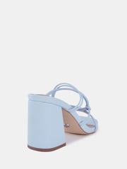 Novo Blue Regular Fit Luckie Block Heel Mules - Image 4 of 6