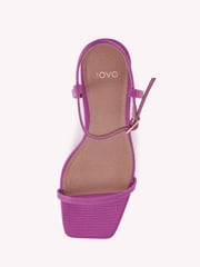 Novo Pink Regular Fit Undercover Low Heel Two Part Sandals - Image 5 of 6