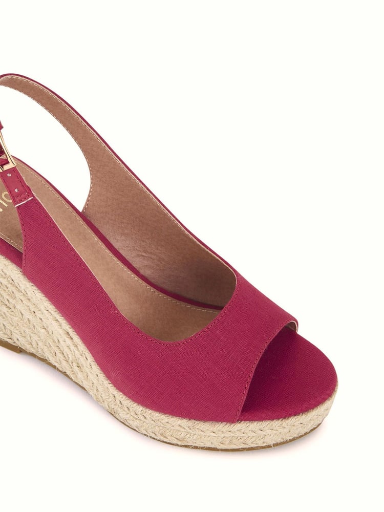 Novo Red Regular Fit Ocean Slingback Espadrille Wedge - Image 5 of 5