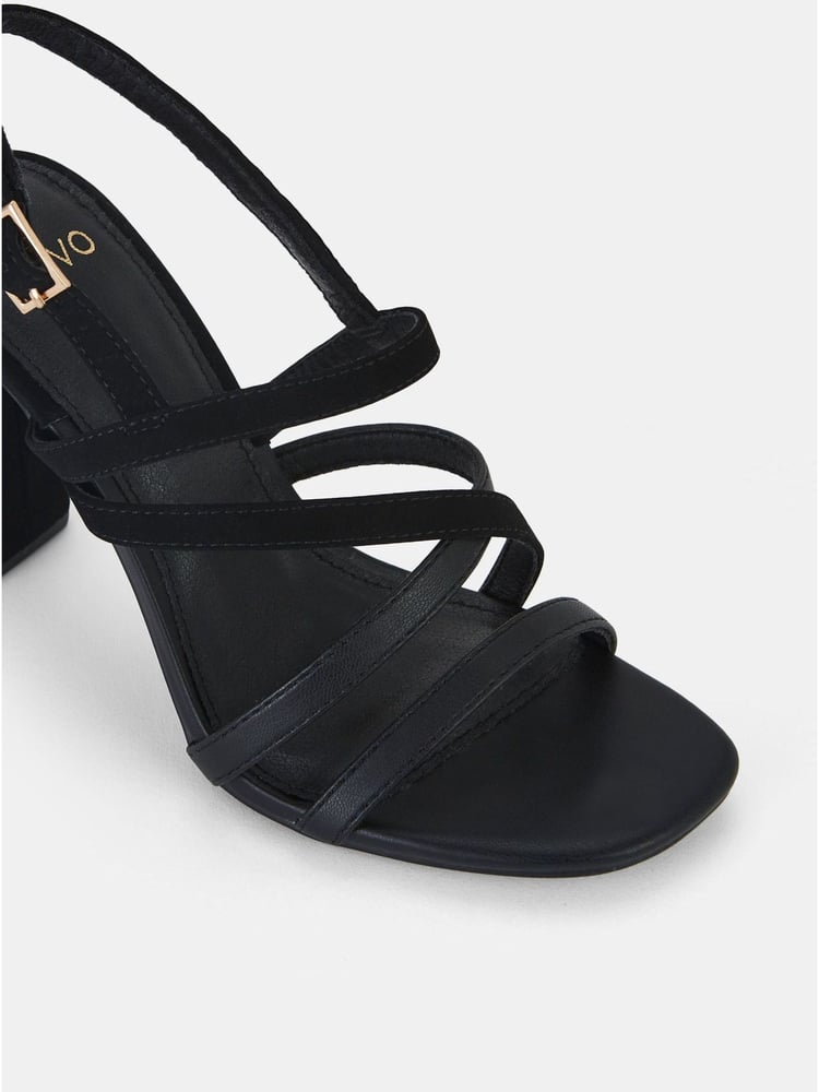 Novo Black Standard Fit Mimosa Strappy Block Heels - Image 6 of 6 Novo Black Standard Fit Mimosa Strappy Block Heels - Image 6 of 6