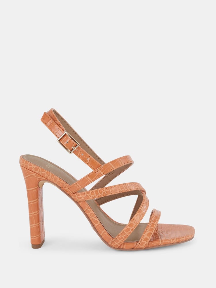 Novo Orange Standard Fit Mimosa Strappy Block Heels - Image 2 of 6 Novo Orange Standard Fit Mimosa Strappy Block Heels - Image 2 of 6
