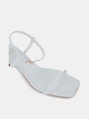 Novo White Regular Fit Undercover Low Heel Two Part Sandals - Image 6 of 6