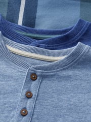 Blue Check Bottom 100% Cotton Pyjamas 2 Pack (3-16yrs) - Image 6 of 7