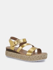 Novo Gold Regular Fit SIMBA Espadrille Strappy Sandals - Image 3 of 6