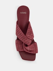Novo Red Urbinos Woven Low Heel Mules - Image 5 of 6