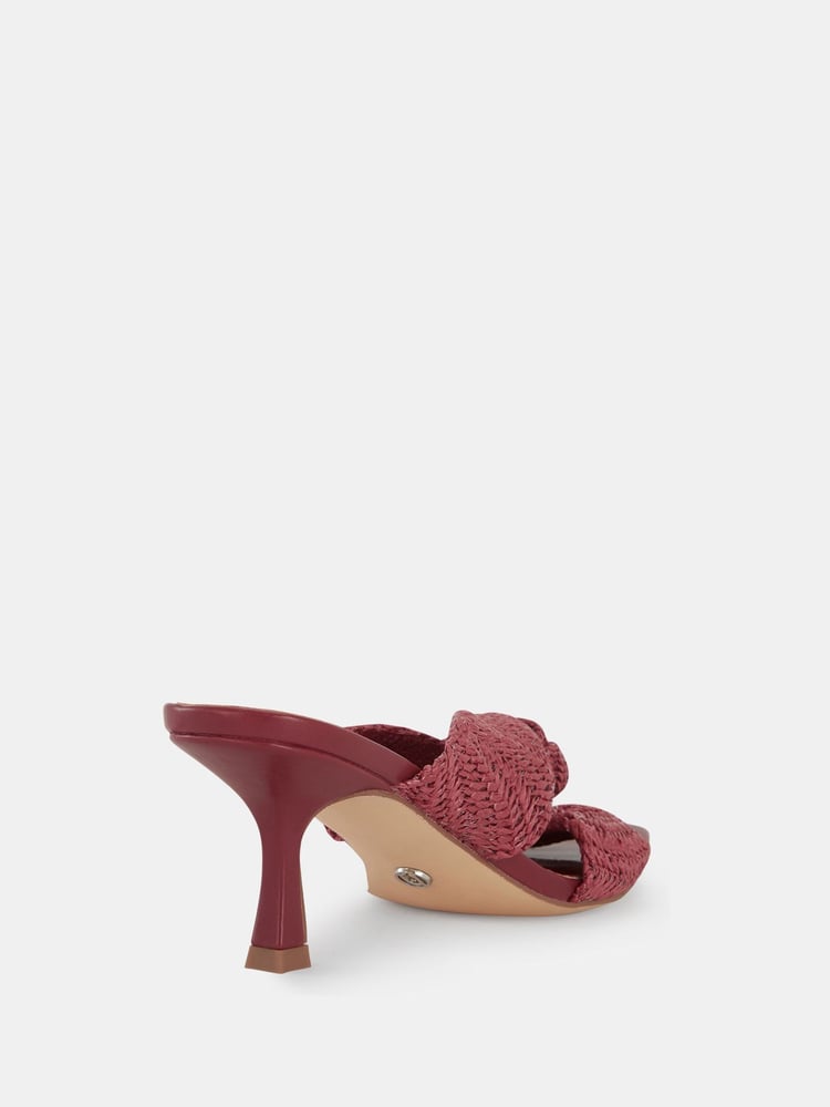 Novo Red Urbinos Woven Low Heel Mules - Image 6 of 6