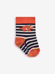 JoJo Maman Bébé Navy 3-Pack Dinosaur Socks - Image 2 of 4