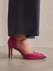 Pink Forever Comfort® Leather Point Toe Mary Jane Heels - Image 1 of 10