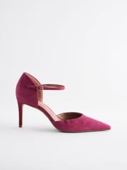 Pink Forever Comfort® Leather Point Toe Mary Jane Heels - Image 6 of 10