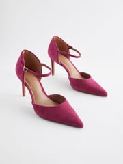 Pink Forever Comfort® Leather Point Toe Mary Jane Heels - Image 7 of 10