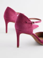 Pink Forever Comfort® Leather Point Toe Mary Jane Heels - Image 8 of 10