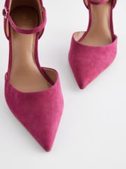 Pink Forever Comfort® Leather Point Toe Mary Jane Heels - Image 9 of 10