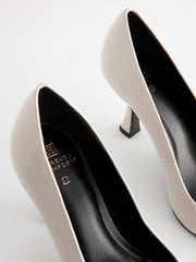 Bone White Forever Comfort® Leather Chisel Toe Heel Court Shoes - Image 5 of 7