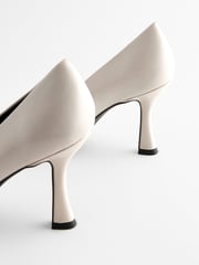 Bone White Forever Comfort® Leather Chisel Toe Heel Court Shoes - Image 7 of 7