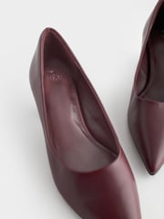 Burgundy Standard/Wide Fit Forever Comfort® Kitten Heel Court Shoes - Image 6 of 7