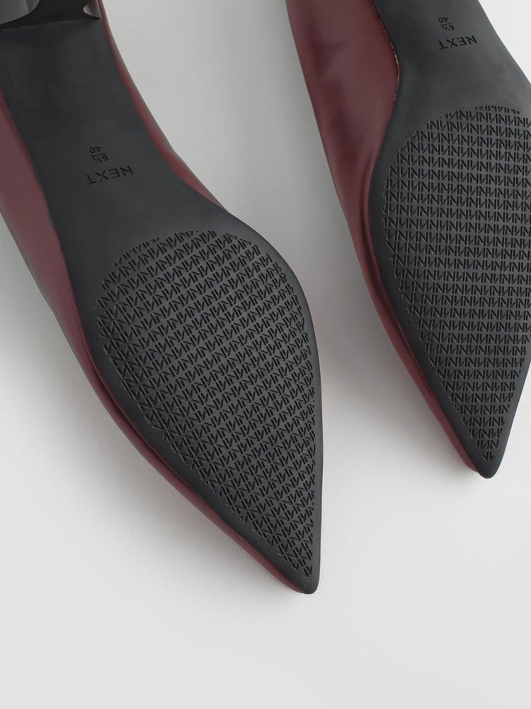Burgundy Standard/Wide Fit Forever Comfort® Kitten Heel Court Shoes - Image 7 of 7