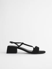 Black Forever Comfort® Flare Block Sandals - Image 2 of 8