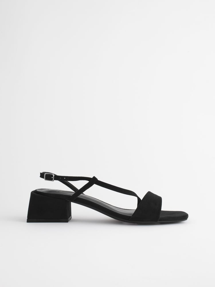 Black Forever Comfort® Flare Block Sandals - Image 2 of 8