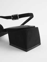 Black Forever Comfort® Flare Block Sandals - Image 4 of 8