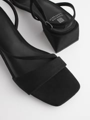 Black Forever Comfort® Flare Block Sandals - Image 5 of 8