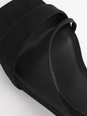 Black Forever Comfort® Flare Block Sandals - Image 6 of 8