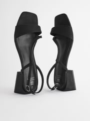 Black Forever Comfort® Flare Block Sandals - Image 8 of 8
